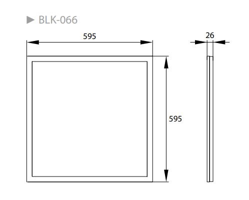 Oprawa oświetleniowa panel LED 60x60 40W 4000K 4000lm BACKLIGHT BLK C72-BLK-066-400-4K-WH BEMKO