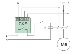 Czujnik kolejności i zaniku fazy 3-fazowy 1Z 400V+N CKF-B F&F FILIPOWSKI montaż