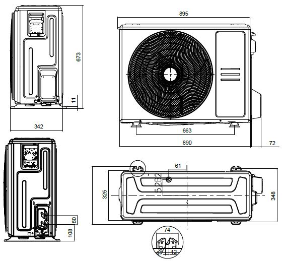 Klimatyzator  ZAF-24N8-C1 rysunek