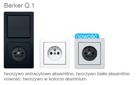 BERKER Q.1 Ramka 1 pojedyncza aluminium aksamit lakierowany 10116084 HAGER