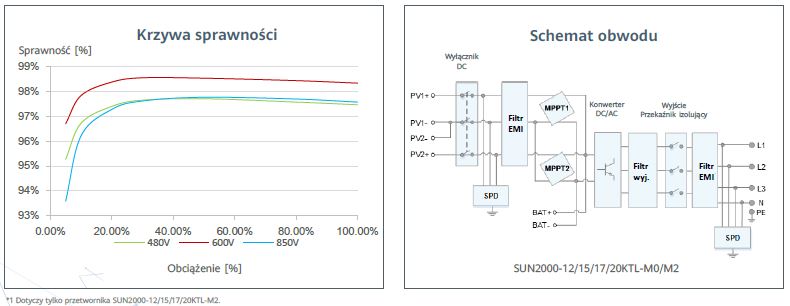 krzywa sprawności i schemat obwodu
