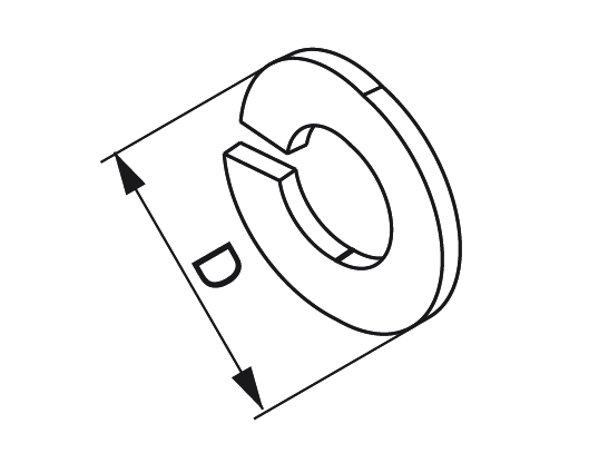 Podkładka sprężysta PS8E rysunek