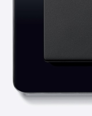 BERKER Q.7 Ramka 5 pięciokrotna szkło czarny 10156076 HAGER